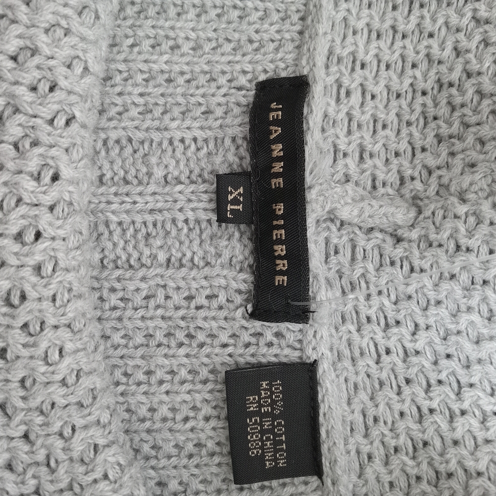 JEANNE PIERRE Light Gray Cowl Neck Sweater XL NWT - Picture 6 of 10